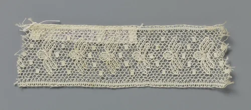 Strook kloskant met gestileerde insectjes en moesjes in een hoek by anonymous, book, 1800-1899