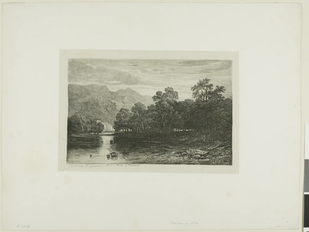 Alpine Landscape by Alexandre Calame, print, 1830-1864