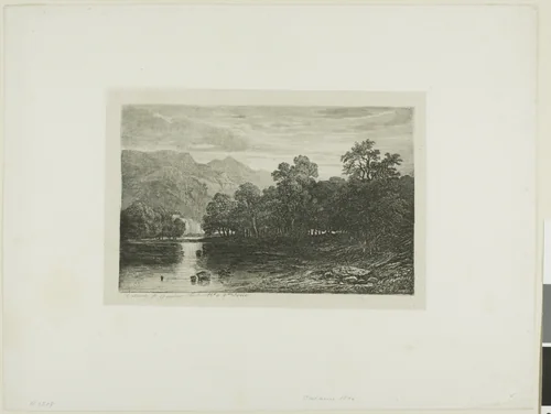 Alpine Landscape by Alexandre Calame, print, 1830-1864