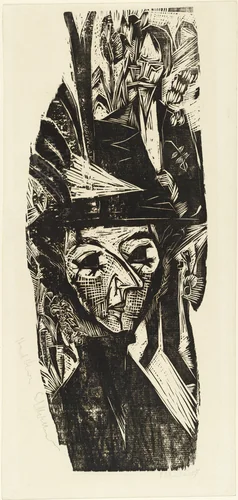 Portrait of Marie-Luise Binswanger ( Portrait Frau Marie-Luise Binswanger ) by Ernst Ludwig Kirchner, print, 1917