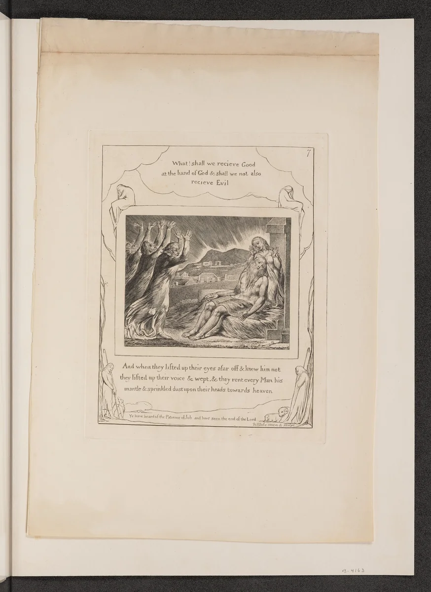 Job's Comforters by William Blake, portfolio, 1825
