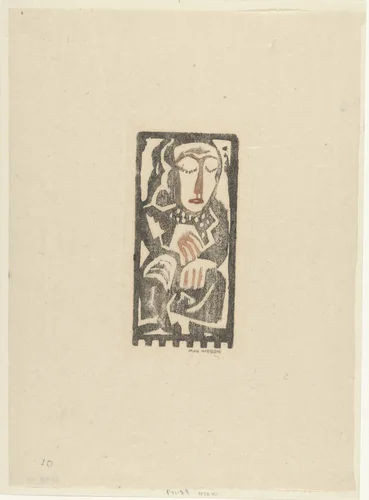 Seated Woman by Max Weber, print, 1919
