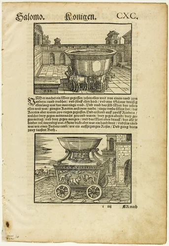 Ceremonial Vessels from Martin Luther (German Bible), plate 29 from Woodcuts from Books of the XVI Century by Monogrammist M.S., print, 1541