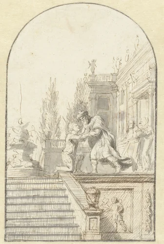 Terugkeer van de Verloren Zoon by anonymous, drawing, 1600-1699