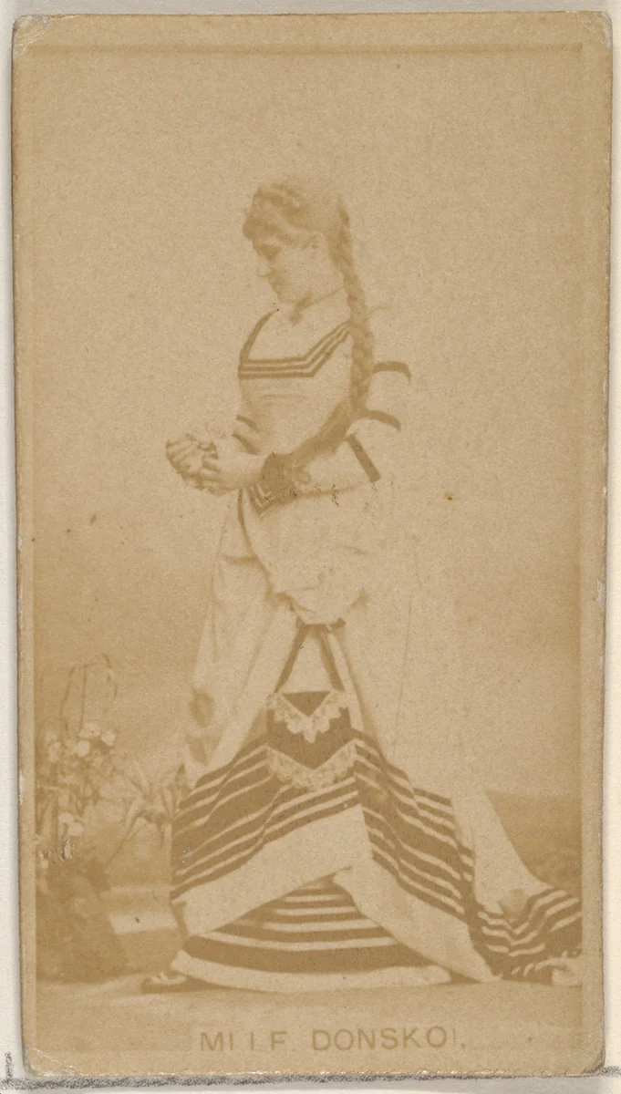 Mlle. Donsko, from the Actors and Actresses series (N45, Type 8) for Virginia Brights Cigarettes by Allen & Ginter, photograph, 1885-1891