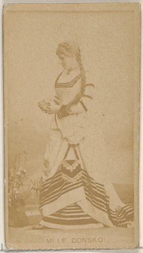 Mlle. Donsko, from the Actors and Actresses series (N45, Type 8) for Virginia Brights Cigarettes by Allen & Ginter, photograph, 1885-1891