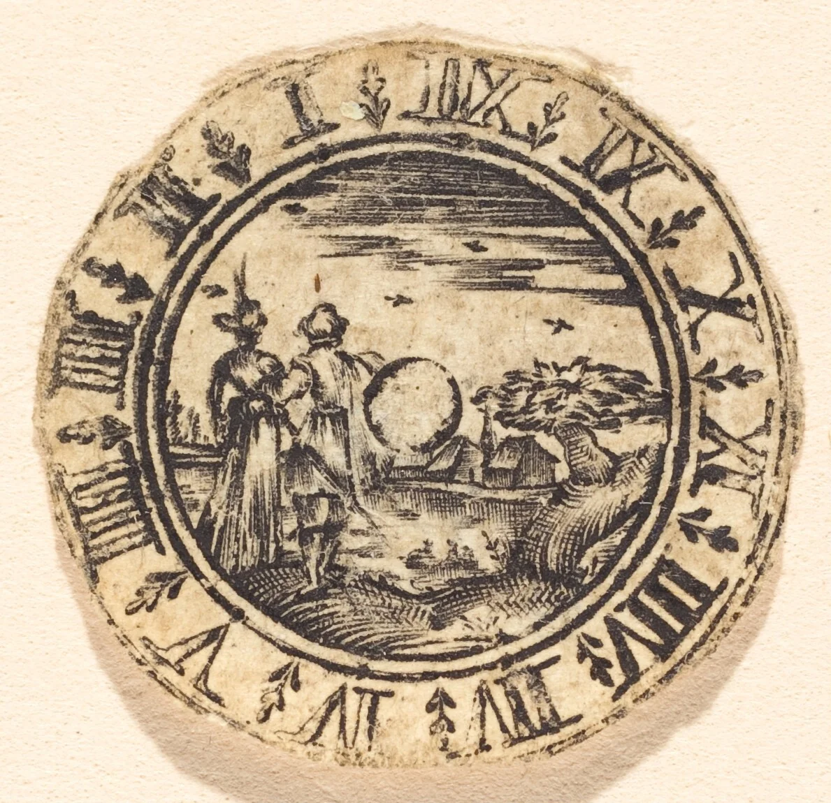 Lovers by Antoine Jacquard, print, 1572-1652