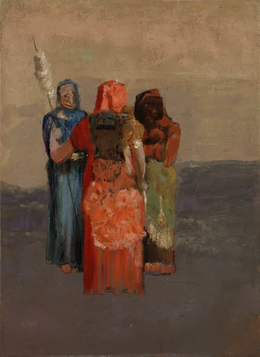 The Three Fates by Odilon Redon, painting, 1900