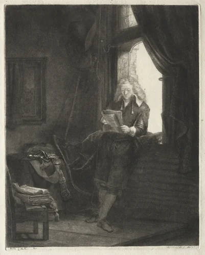 Jan Six by Rembrandt van Rijn, print, 1647