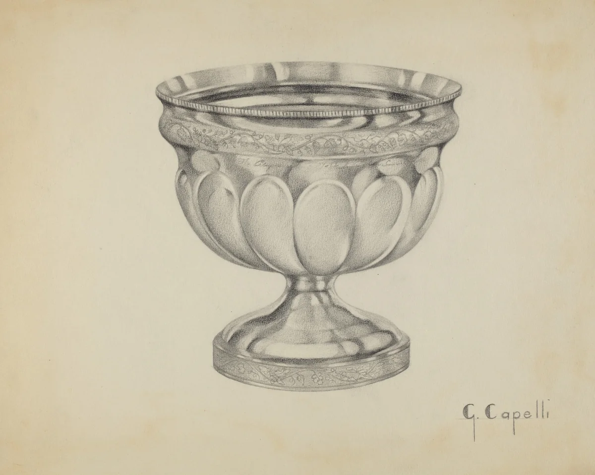 Silver Waste Bowl by Giacinto Capelli, index of american design, 1936