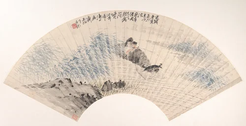 Herdboy and Buffalo by Ren Yi (任頤), painting, 1890