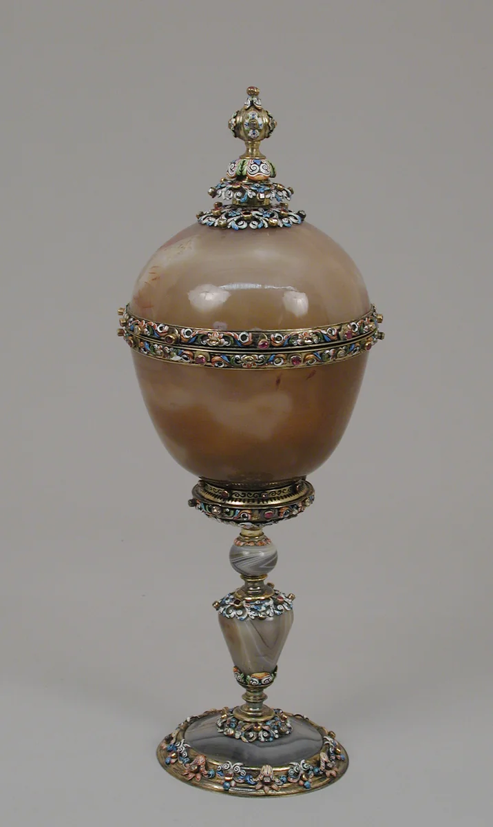 Cup with cover by Jeremias Sibenbürger, metalwork, 1645-1655