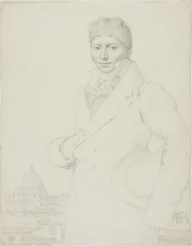 Portrait of Jean-Louis Robin by Jean-Auguste-Dominique Ingres, drawing, 1809-1810