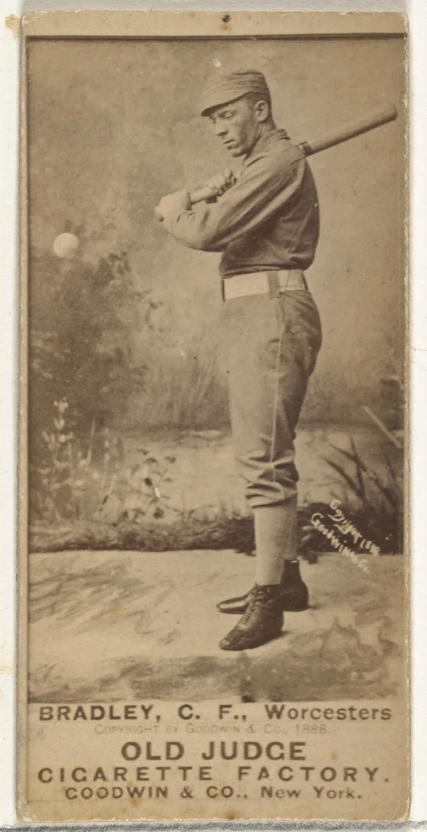 Bradley, Center Field, Worcester, from the Old Judge series (N172) for Old Judge Cigarettes by Goodwin & Company, photograph, 1888