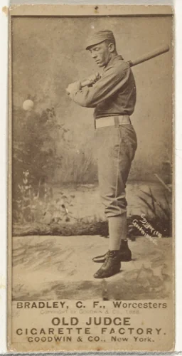 Bradley, Center Field, Worcester, from the Old Judge series (N172) for Old Judge Cigarettes by Goodwin & Company, photograph, 1888