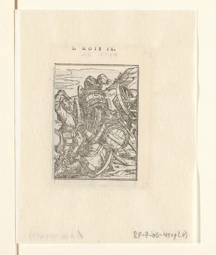 Voerman en de Dood by Hans Holbein, print, 1547