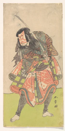 The First Nakamura Tomijuro as an Outlaw by Katsukawa Shunshô (勝川春章), print, 1765-1785