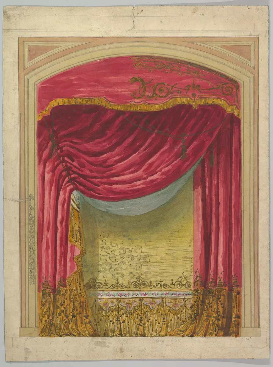 Design for a Stage Set by Eugène Cicéri, drawing, 1830-1890