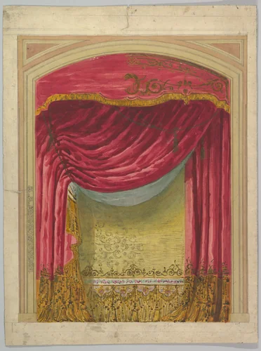 Design for a Stage Set by Eugène Cicéri, drawing, 1830-1890