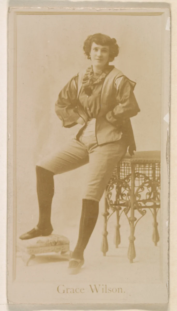 Grace Wilson, from the Actresses series (N245) issued by Kinney Brothers to promote Sweet Caporal Cigarettes by Kinney Brothers Tobacco Company, photograph, 1890