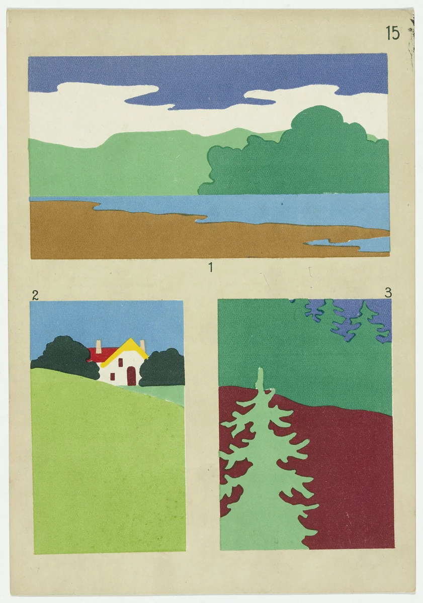 Gift 13: Paper Cutting (Kindergarten material based on the educational theories of Friedrich Froebel) by Hans Kappler, design, 1920