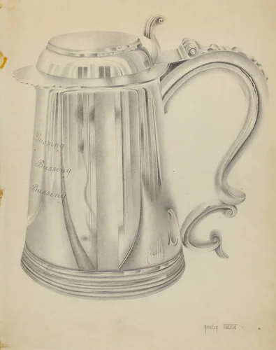 Silver Tankard by Amelia Tuccio, index of american design, 1936