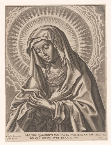 Maagd Maria by Unknown, print, 1588-1622