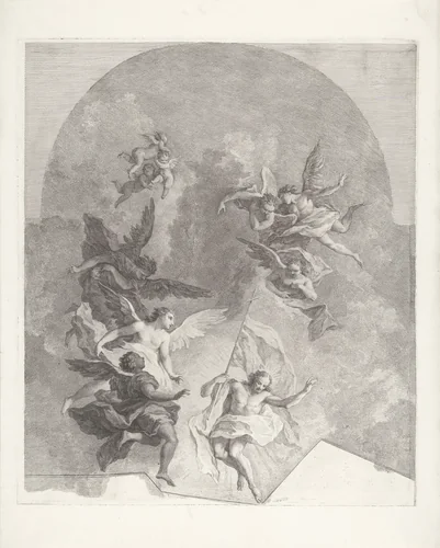 Hemelvaart van Christus by Francesco Bartolozzi, print, 1738-1815