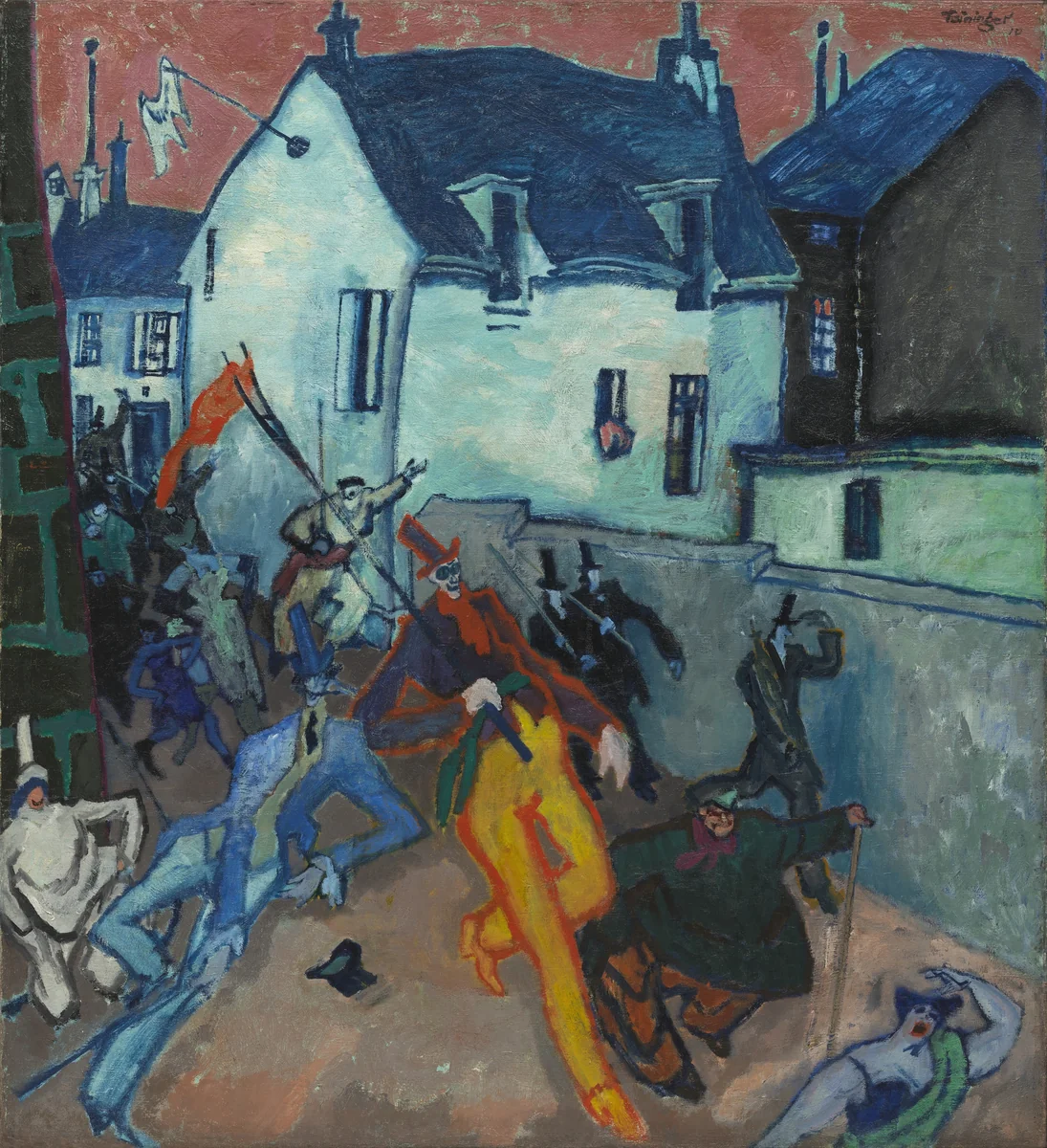 Uprising by Lyonel Feininger, painting, 1910