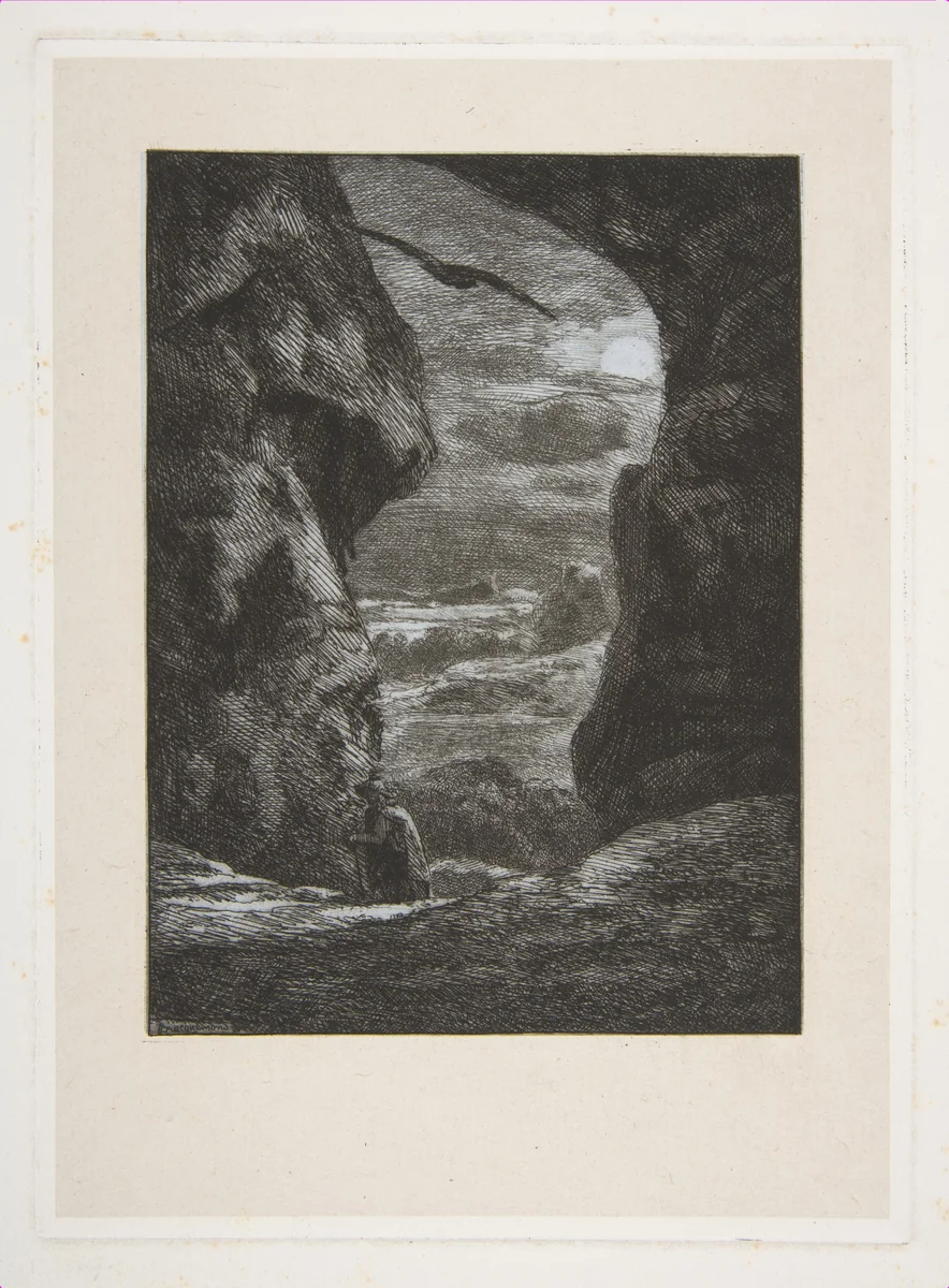 Adieu aux Karpatz by Félix Bracquemond, print, 1857