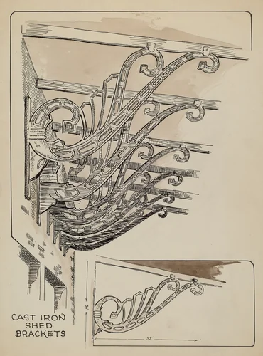 Iron Brackets by Al Curry, index of american design, 1935-1942
