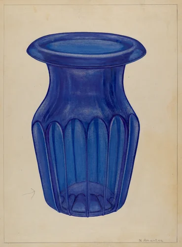 Blue Glass by Nicholas Amantea, index of american design, 1935-1942