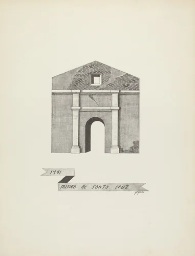 Mision de Santa Cruz by James Jones, index of american design, 1912-1942