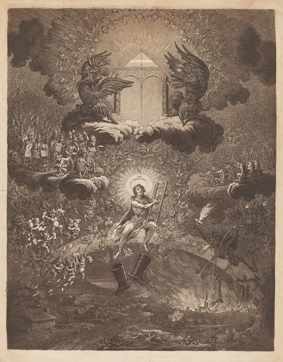 The Apotheosis of Hoche by James Gillray, print, 1798