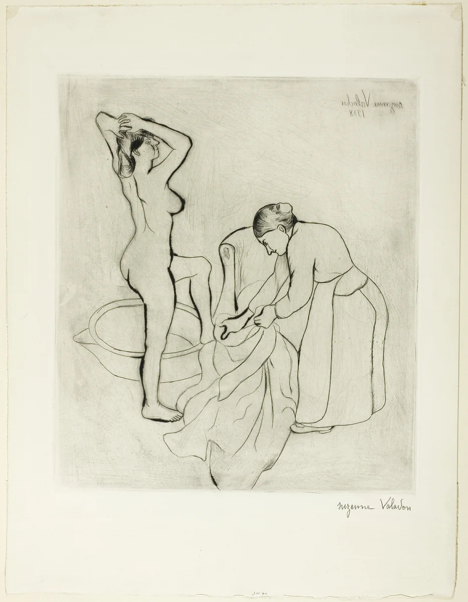 Woman at Her Bath by Suzanne Valadon, print, 1908