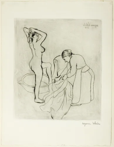 Woman at Her Bath by Suzanne Valadon, print, 1908