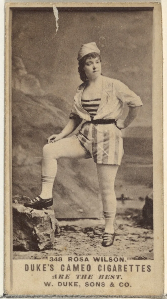 Card Number 348, Rosa Wilson, from the Actors and Actresses series (N145-5) issued by Duke Sons & Co. to promote Cameo Cigarettes by W. Duke, Sons & Co., photograph, 1880-1889