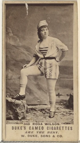 Card Number 348, Rosa Wilson, from the Actors and Actresses series (N145-5) issued by Duke Sons & Co. to promote Cameo Cigarettes by W. Duke, Sons & Co., photograph, 1880-1889