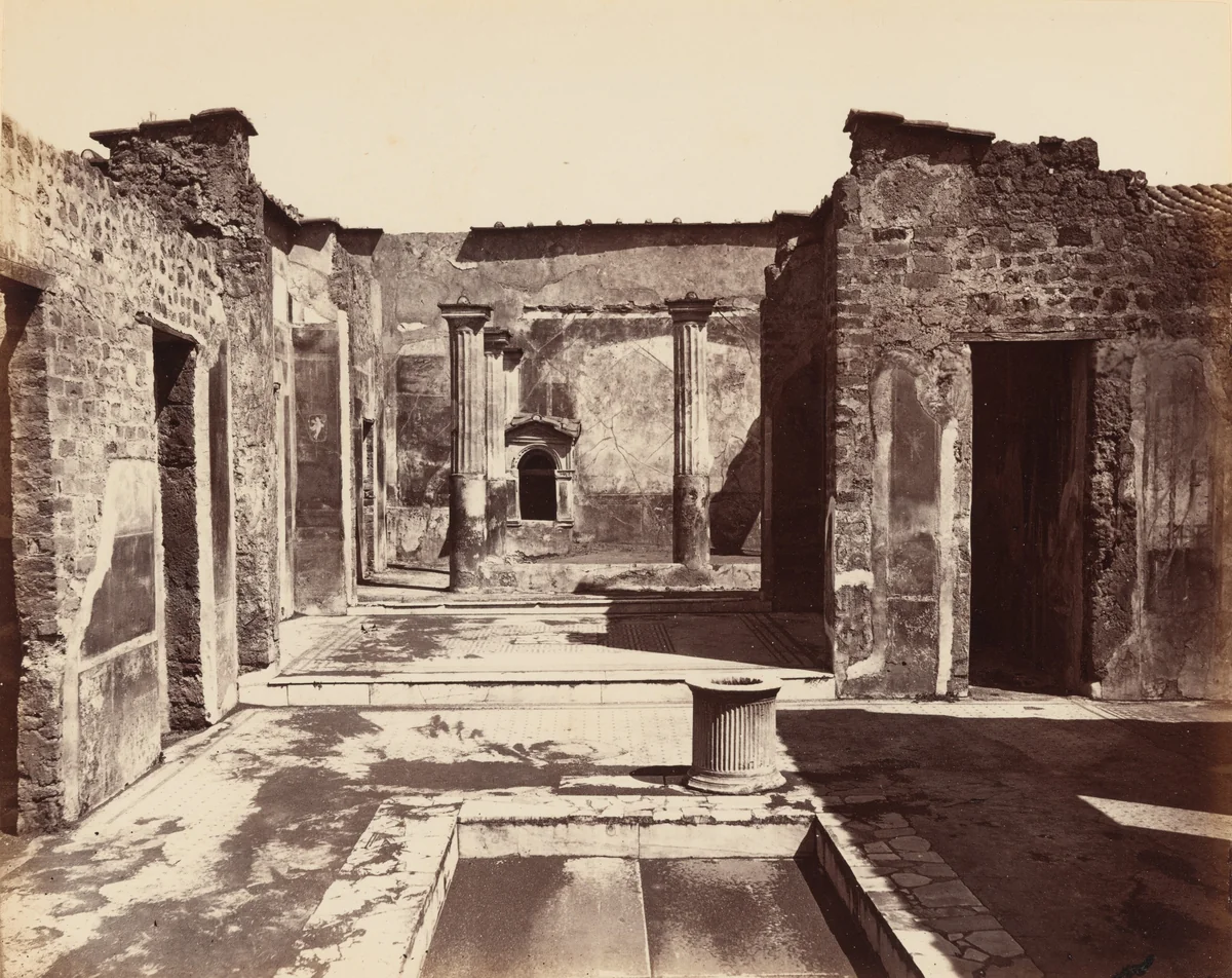 Casa del Poeta Tragico, Pompei (House of the Tragic Poet, Pompeii) by Giorgio Sommer, photograph, 1865-1875