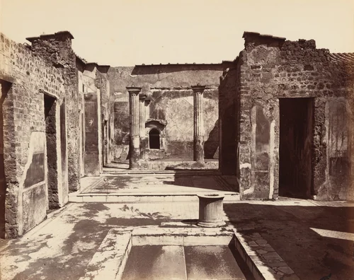 Casa del Poeta Tragico, Pompei (House of the Tragic Poet, Pompeii) by Giorgio Sommer, photograph, 1865-1875
