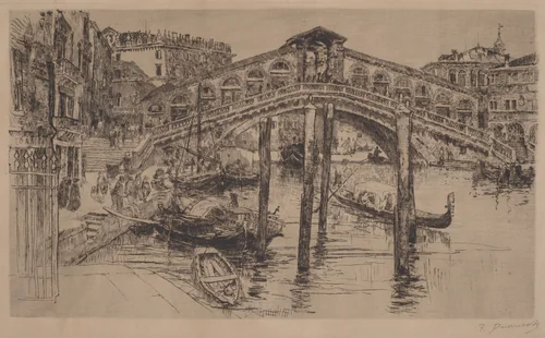 The Rialto, Venice by Frank Duveneck, print, 1883