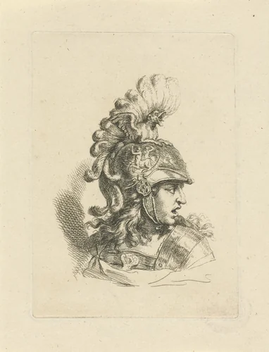 Kop van Minerva by Gerard de Lairesse, print, 1670