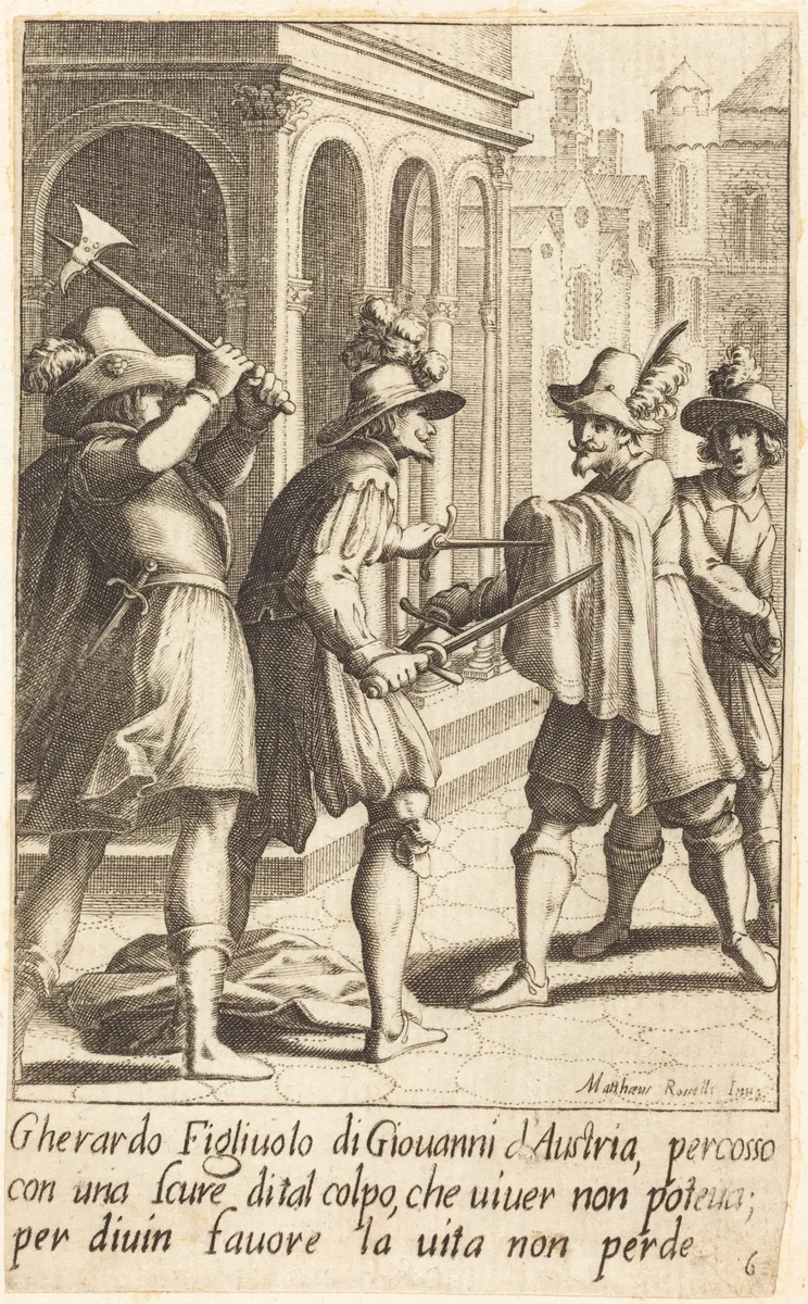Gherardo by Jacques Callot; Matteo Rosselli, print, 1619