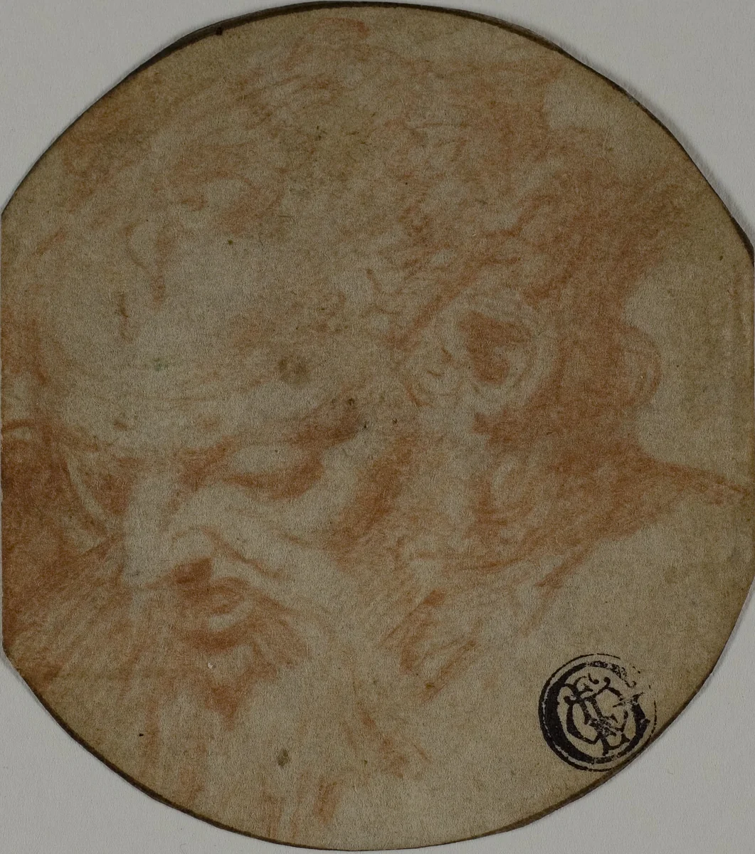 After the Antique (?): Head of a Satyr by Unknown Artist, drawing, 1550-1599