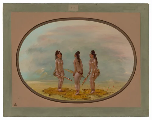 The Handsome Dance - Goo-a-give by George Catlin, painting, 1854-1869