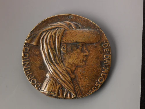 Medal: Don Inigo d'Avalos by Pisanello, metalwork, 1446-1453