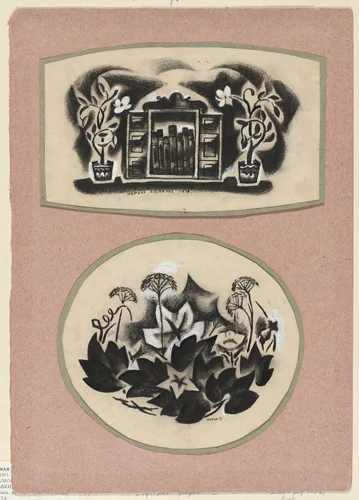 Maquette for illustrations for Solntsa Potselui. Stikhi (Kiss of the Sun: Verse) by Natan Al'tman, drawing, 1914