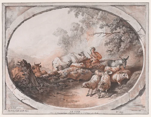 The Four Times of Day: Le Soir by Gilles Demarteau, print, 1776