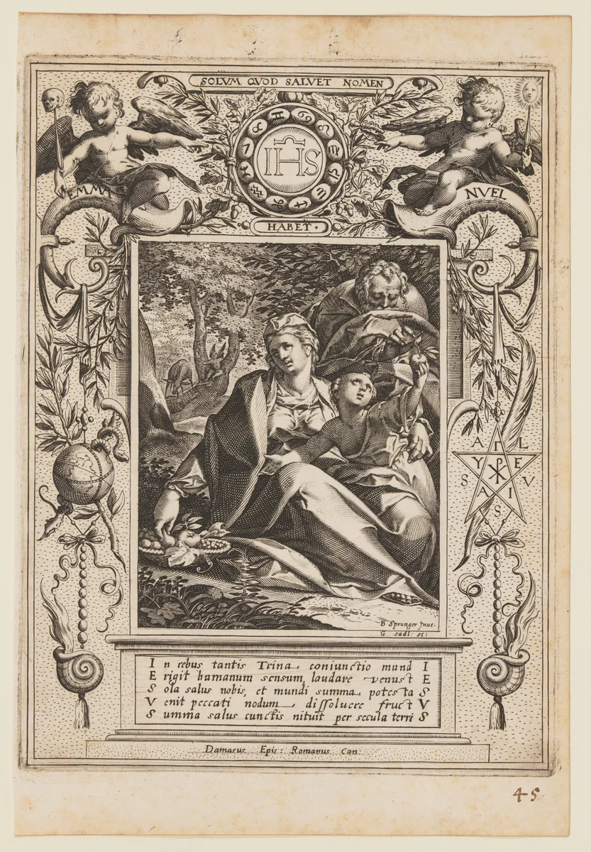 Rest on the Flight into Egypt by Aegidius Sadeler II, print, 1590