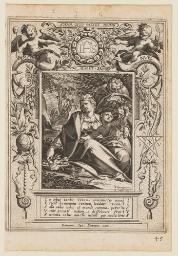 Rest on the Flight into Egypt by Aegidius Sadeler II, print, 1590